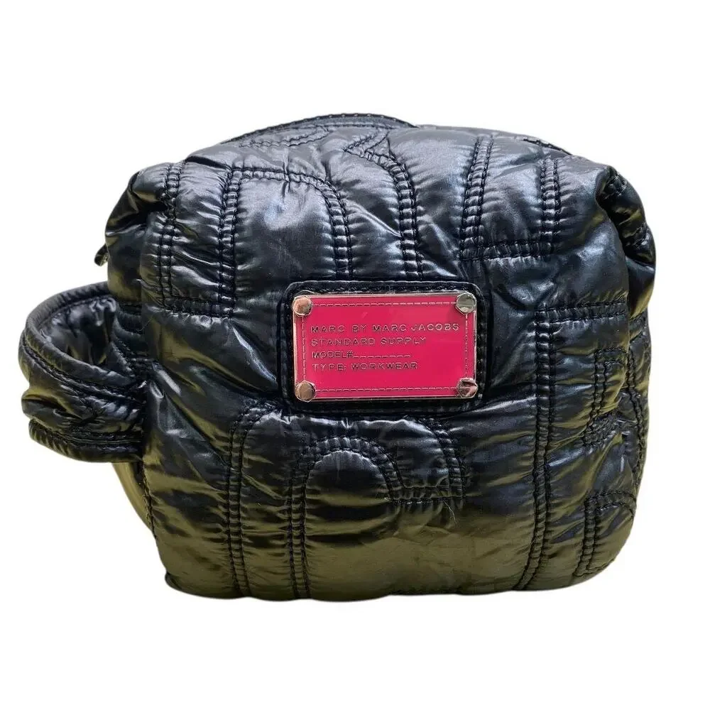 Marc Jacobs Standard Supply Workwear Quilted Logo Cosmetic Cube Travel Bag